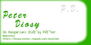 peter diosy business card